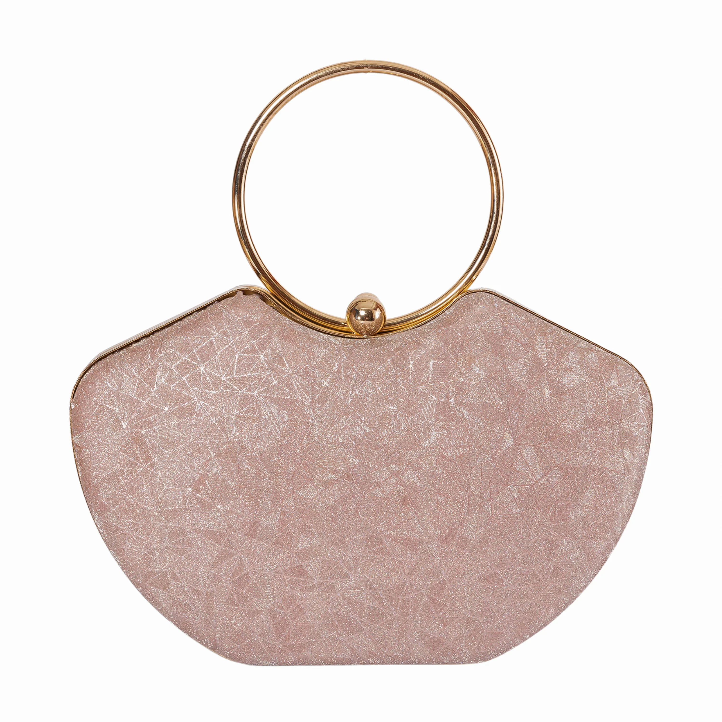 Clutch with Metal Ring Handle