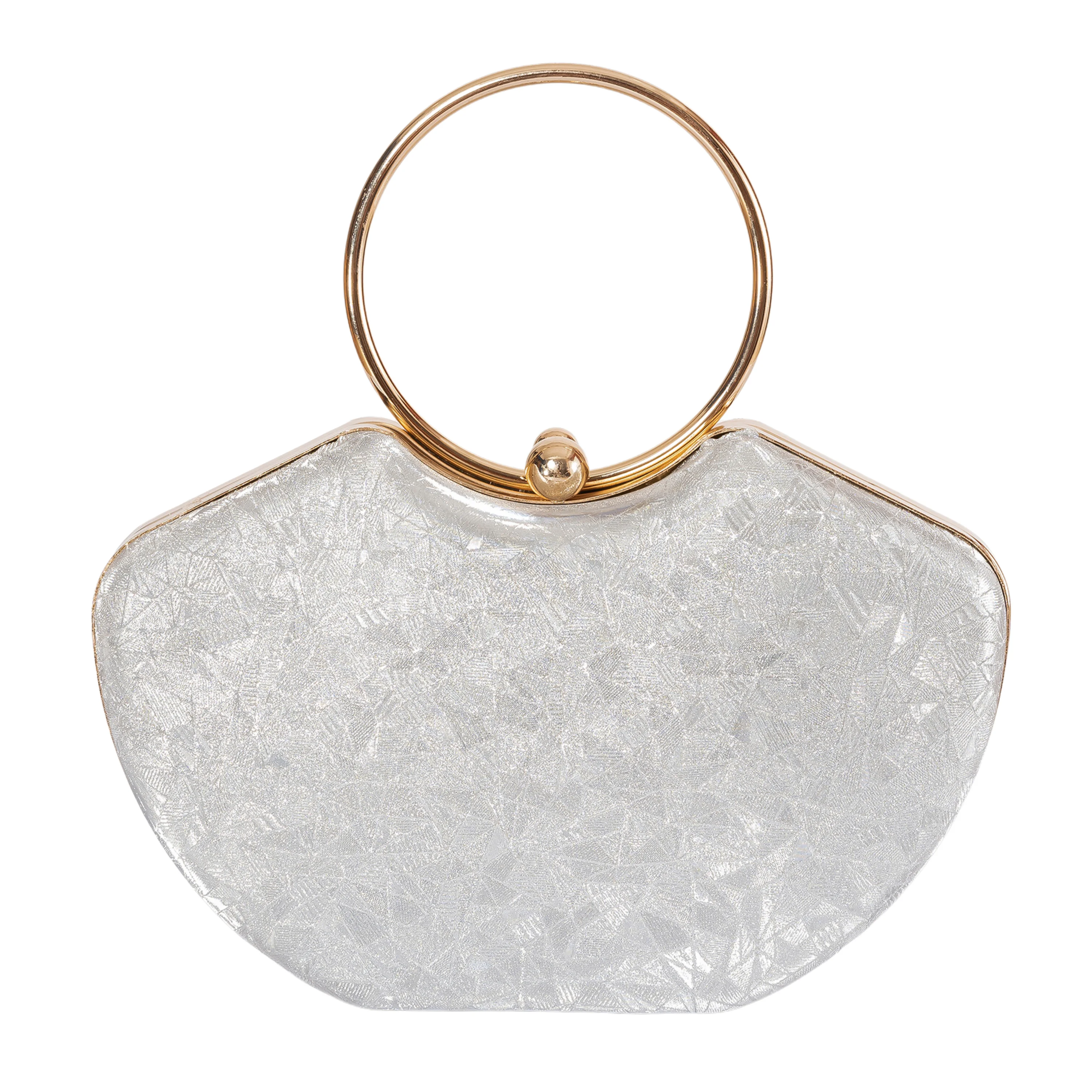 Clutch with Metal Ring Handle