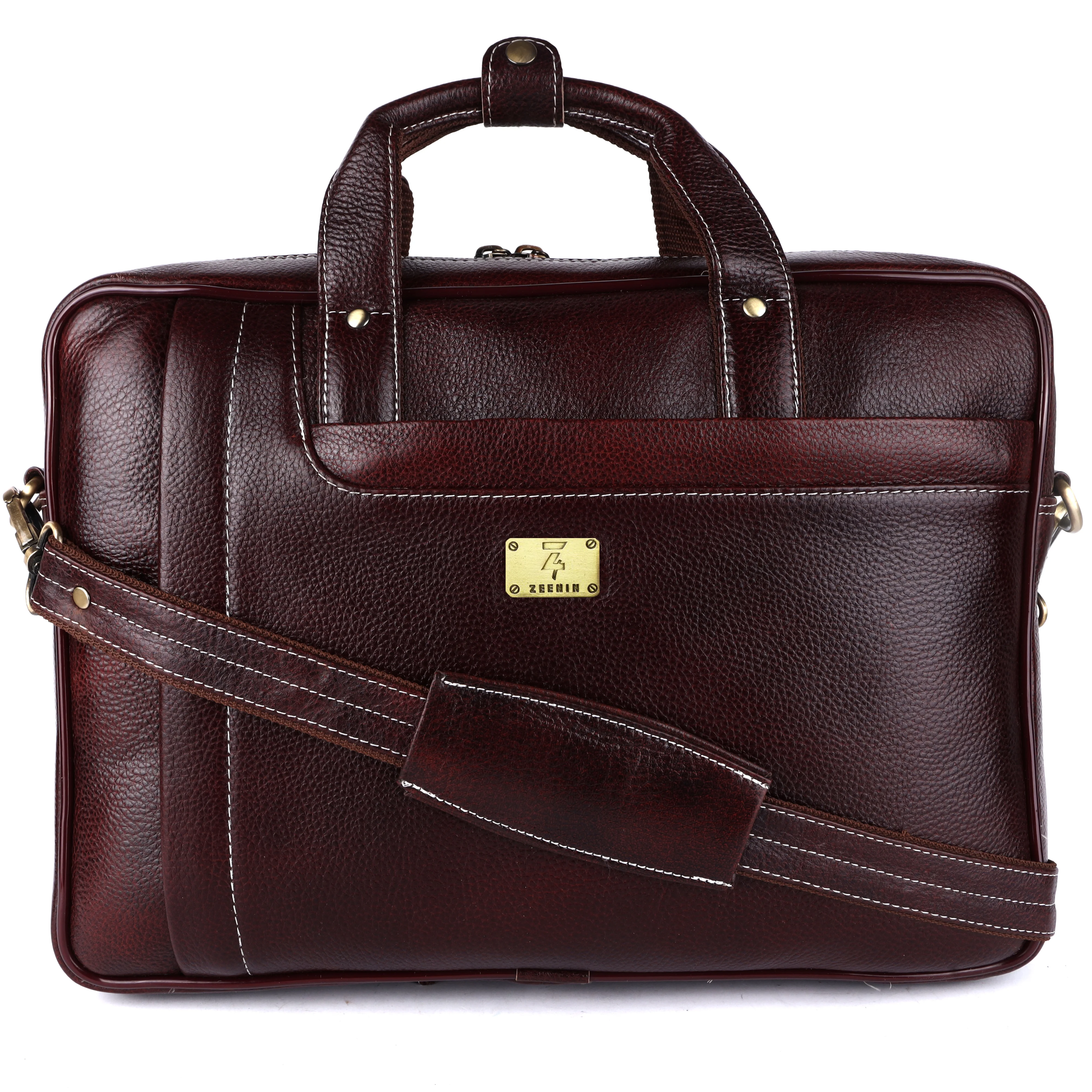 Stylish Leather Briefcase Laptop Bag